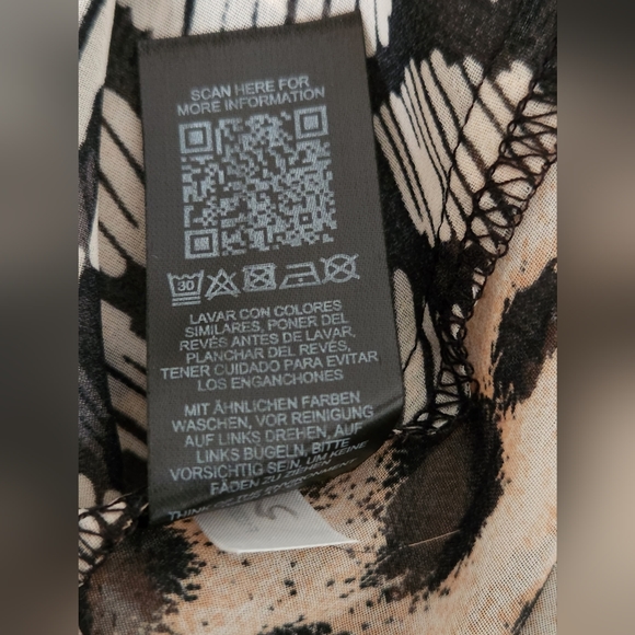 ASOS DESIGN Long Sleeve Soft Shirt, Mixed Animal Print, Size US 8 - Picture 6 of 7